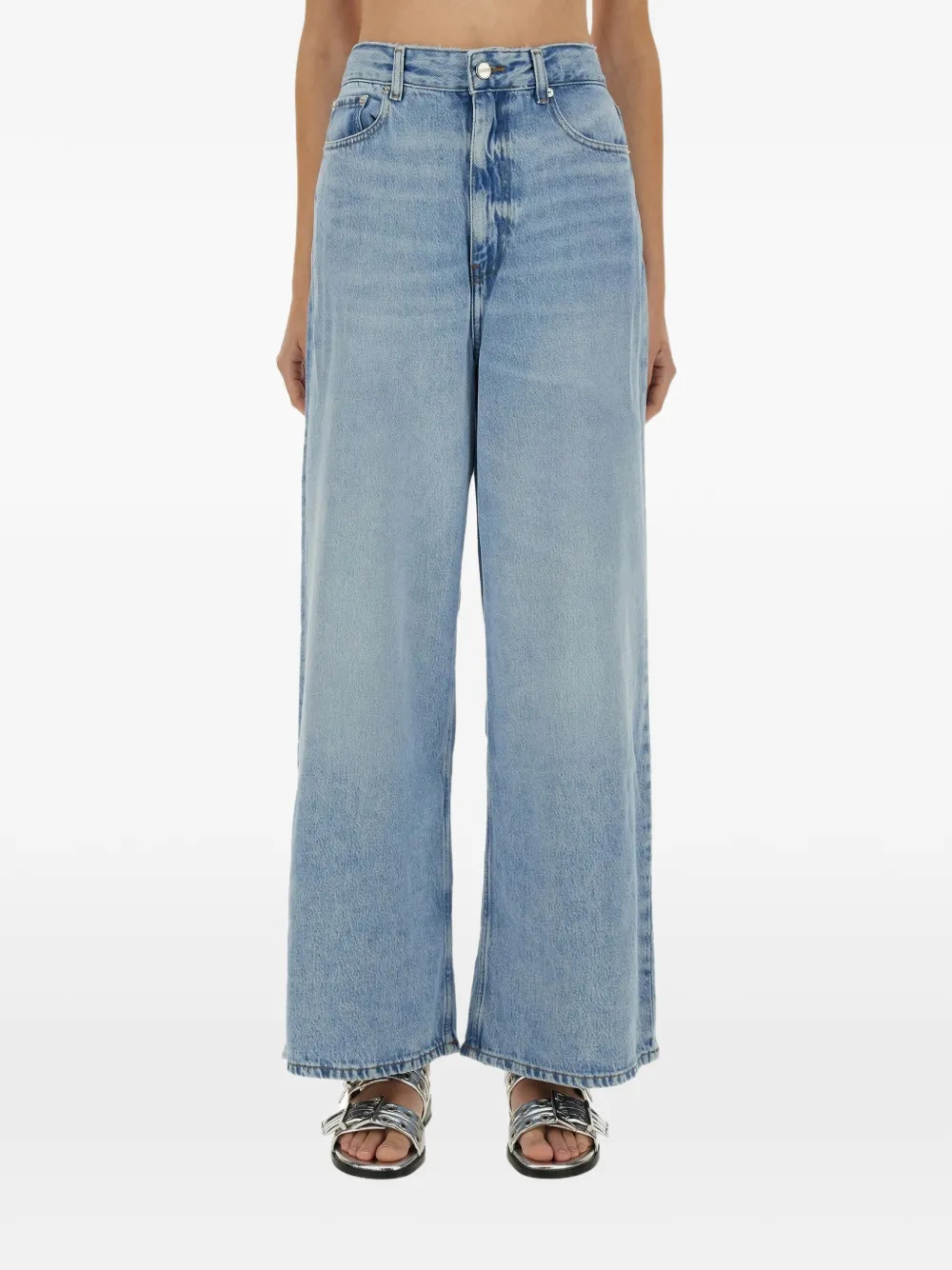 GANNI Jeans con baffatura - Blu