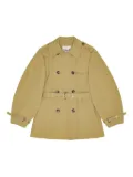 GANNI balloon-sleeve trench coat - Neutrals