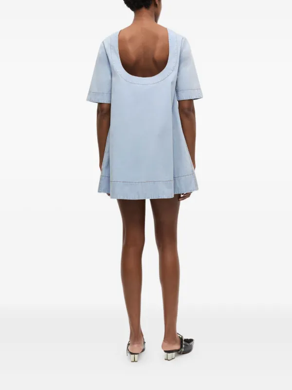 ganni light blue dress Ganni Light Sequins Midi Dress