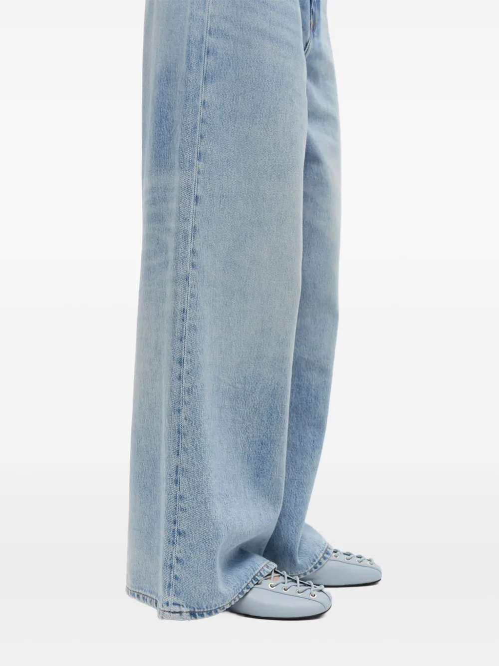 GANNI lace-up Ballet Flats | Blue | FARFETCH