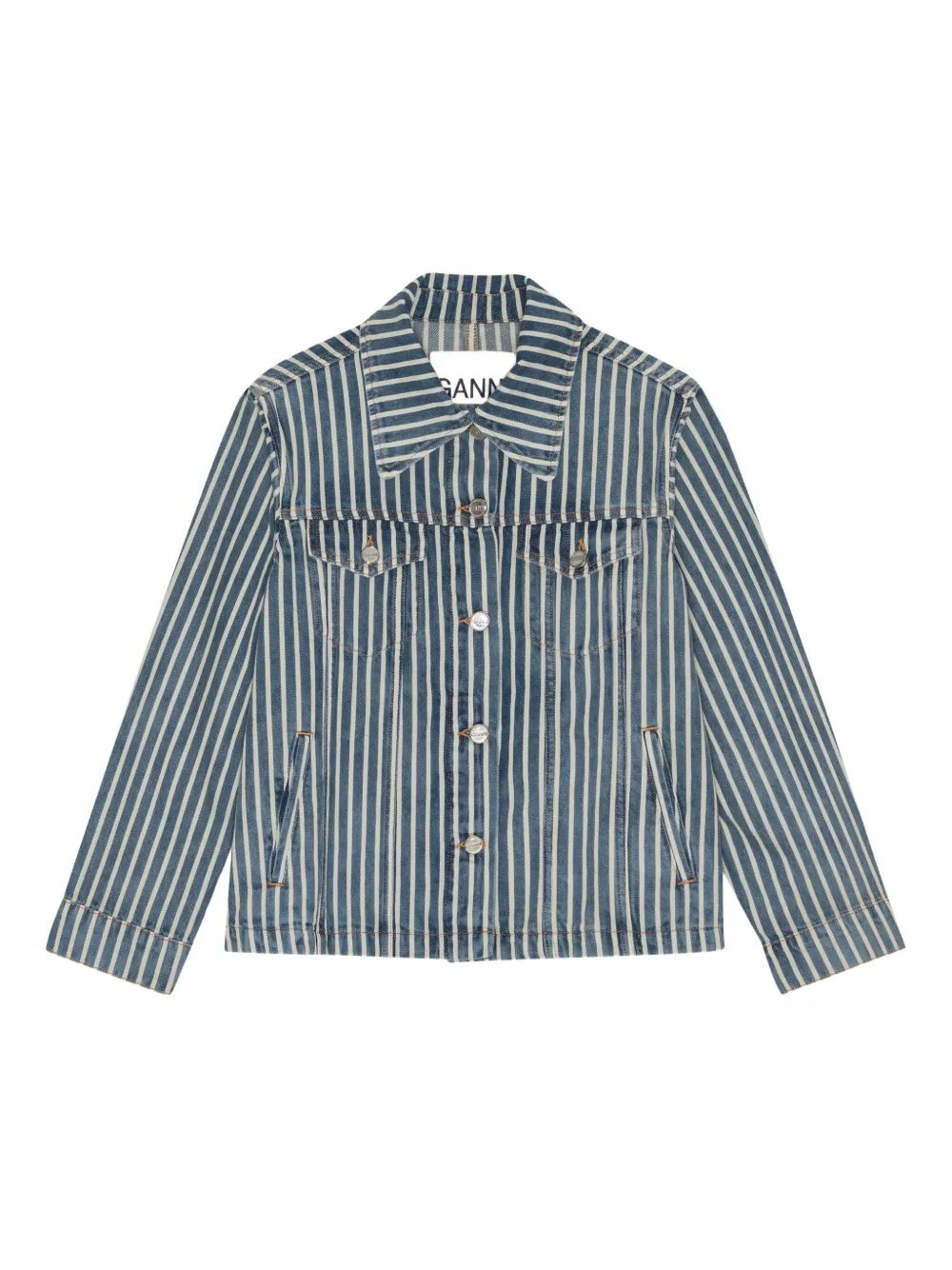 GANNI Denim jack Blauw