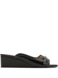 GANNI leather mules - Black