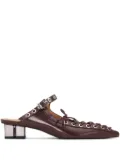 GANNI eyelet-detail mules - Brown
