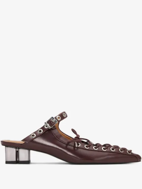 GANNI eyelet-detail mules