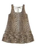 GANNI leopard-print dress - Neutrals
