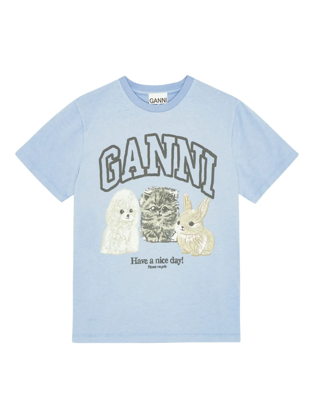 Ganni Logo-print T-shirt