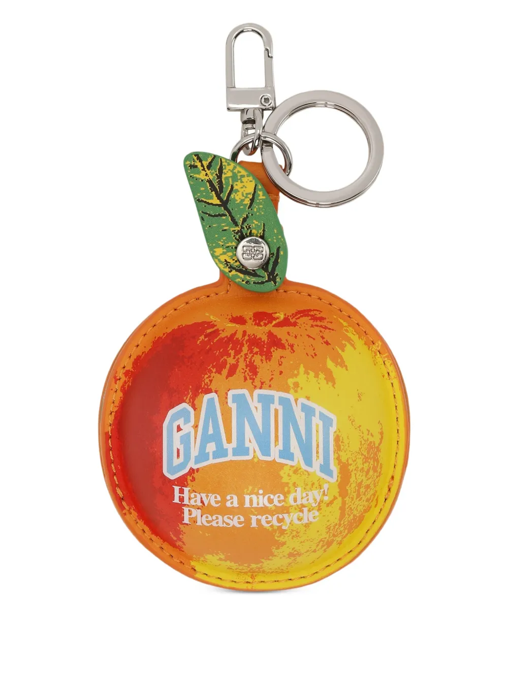 GANNI Sleutelhanger met logo Oranje
