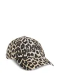 GANNI leopard-print cap - Neutrals