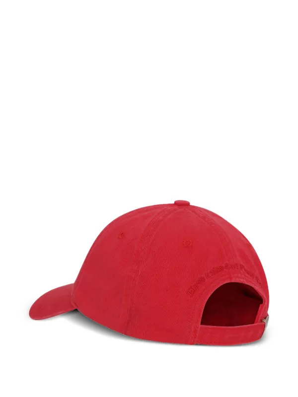 GANNI CAP 赤　ファイアリーレッド　美品　レア GANNI ロゴ キャップ | レッド | FARFETCH JP