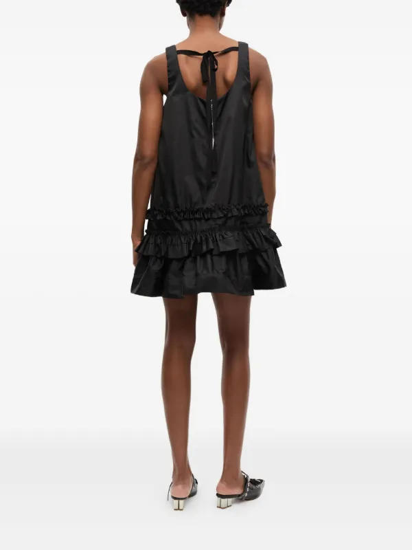 GANNI ポプリン ドレス | ブラック | FARFETCH JP