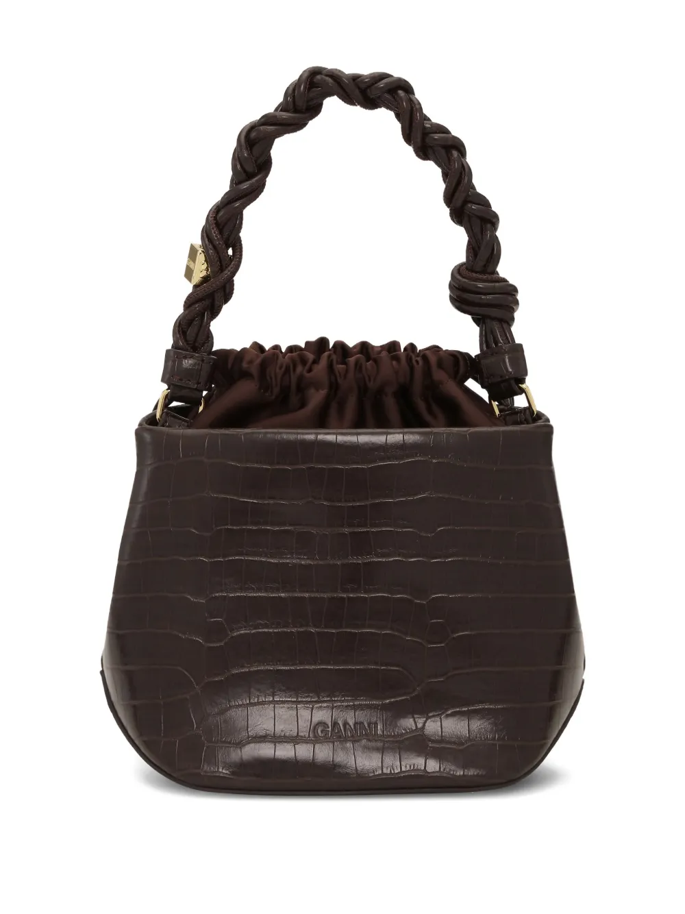 GANNI Bou bucket-tas Bruin