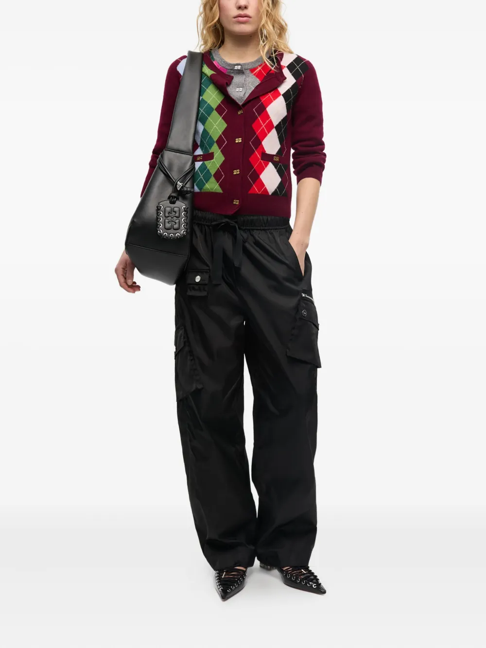 GANNI argyle-pattern cardigan | Cardigans | Image 2