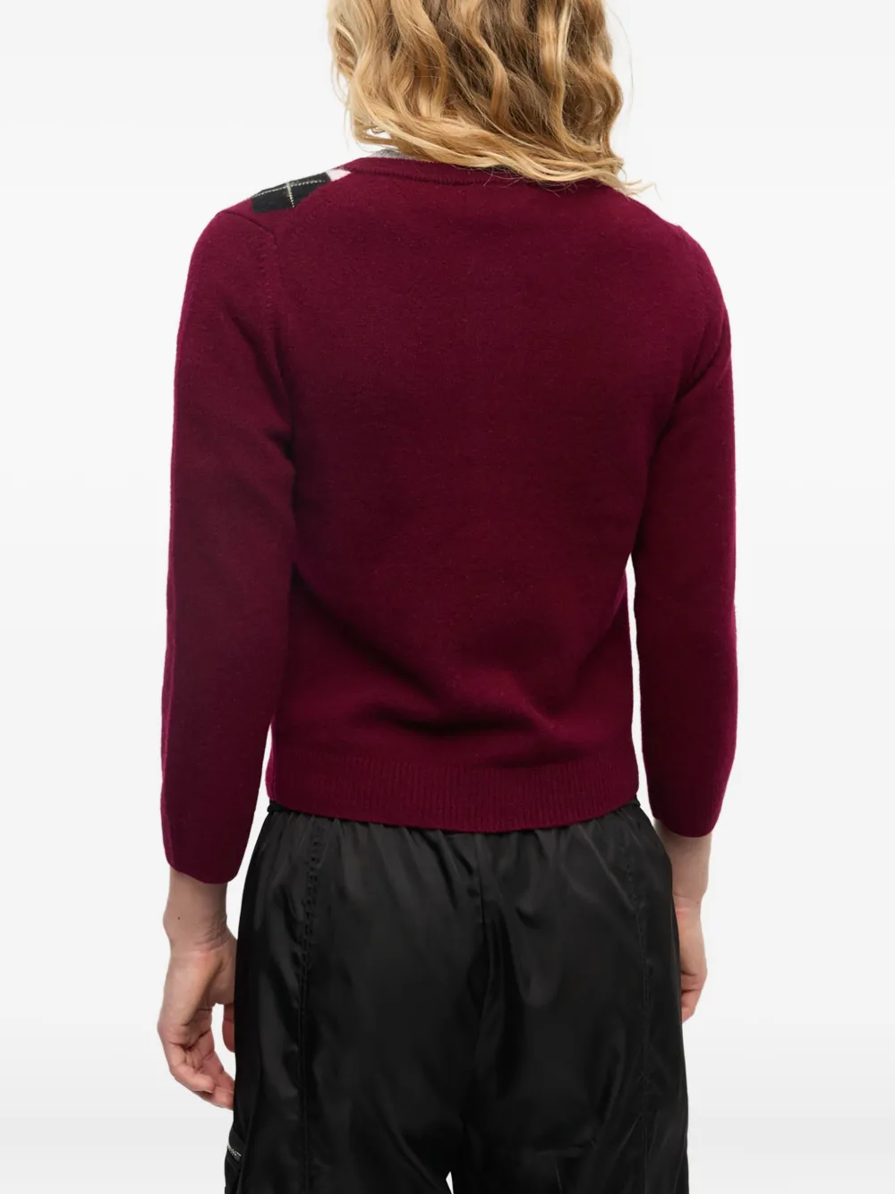 GANNI Vest met argyle patroon Rood