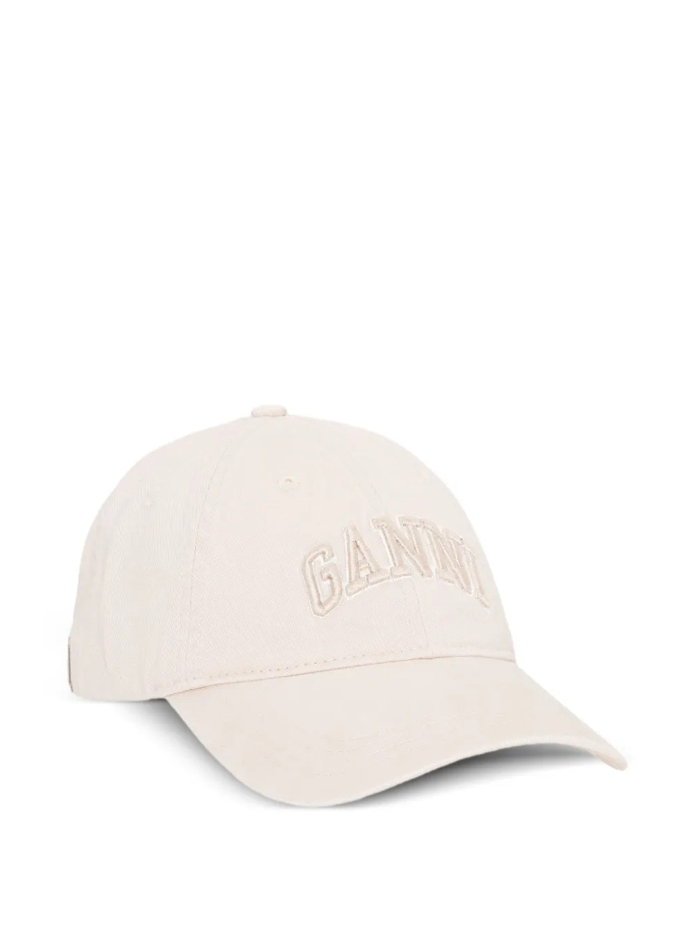 GANNI Pet met geborduurd logo Wit