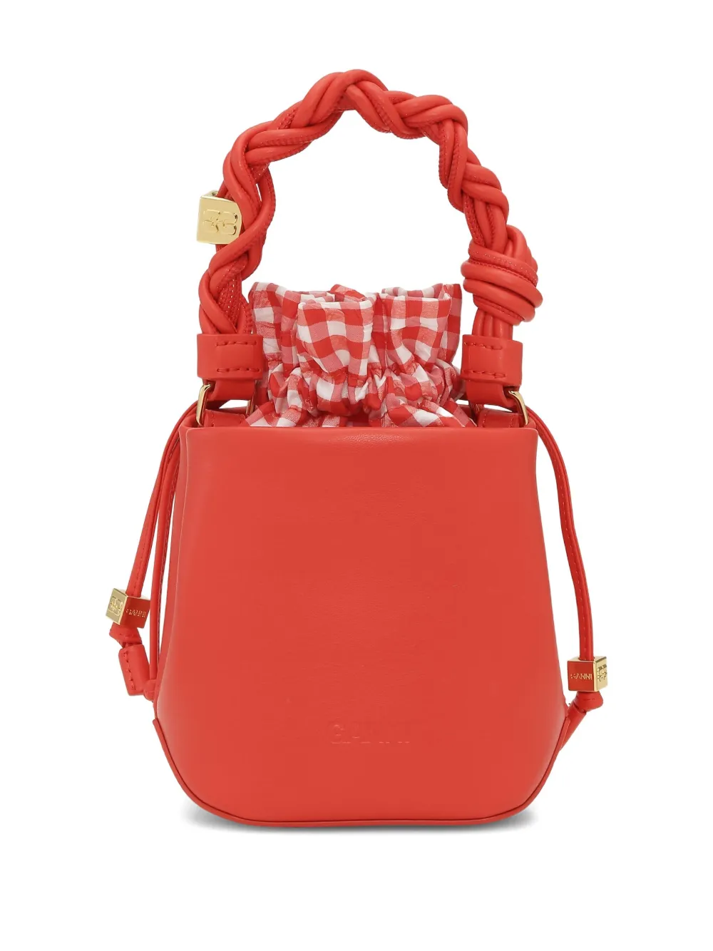 GANNI Bou mini bucket-tas Oranje