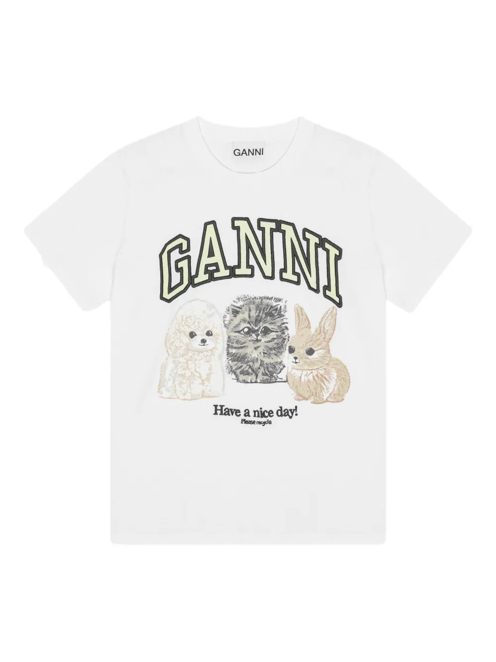 Ganni Logo-print T-shirt