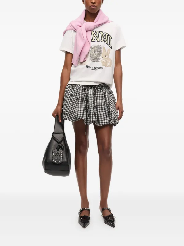 【関税込み】GANNI*ロゴT【送料込み】 GANNI ロゴ Tシャツ | ホワイト | FARFETCH JP