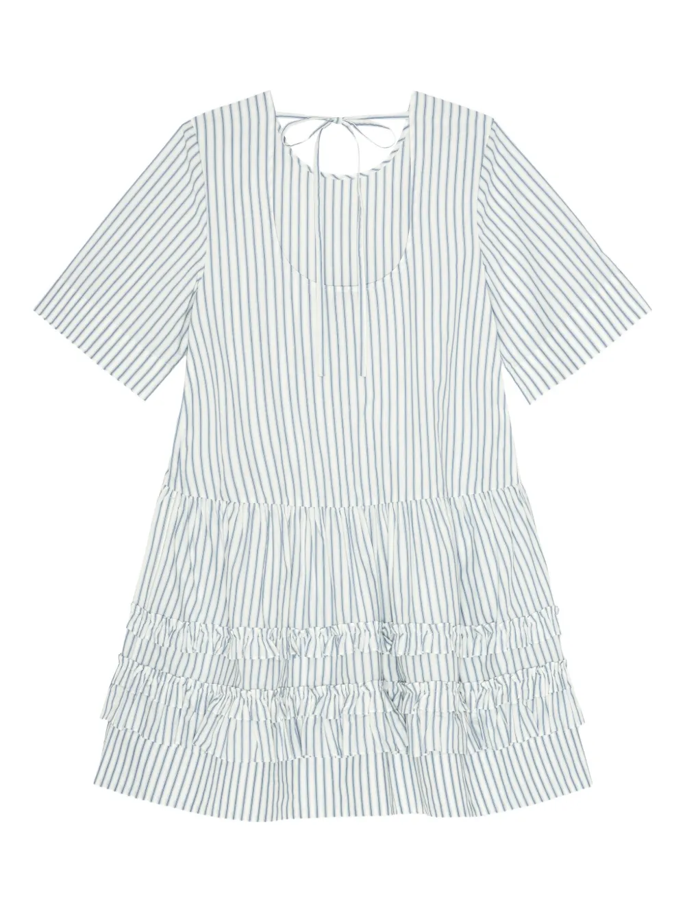 GANNI ストライプ ドレス | ホワイト | FARFETCH JP