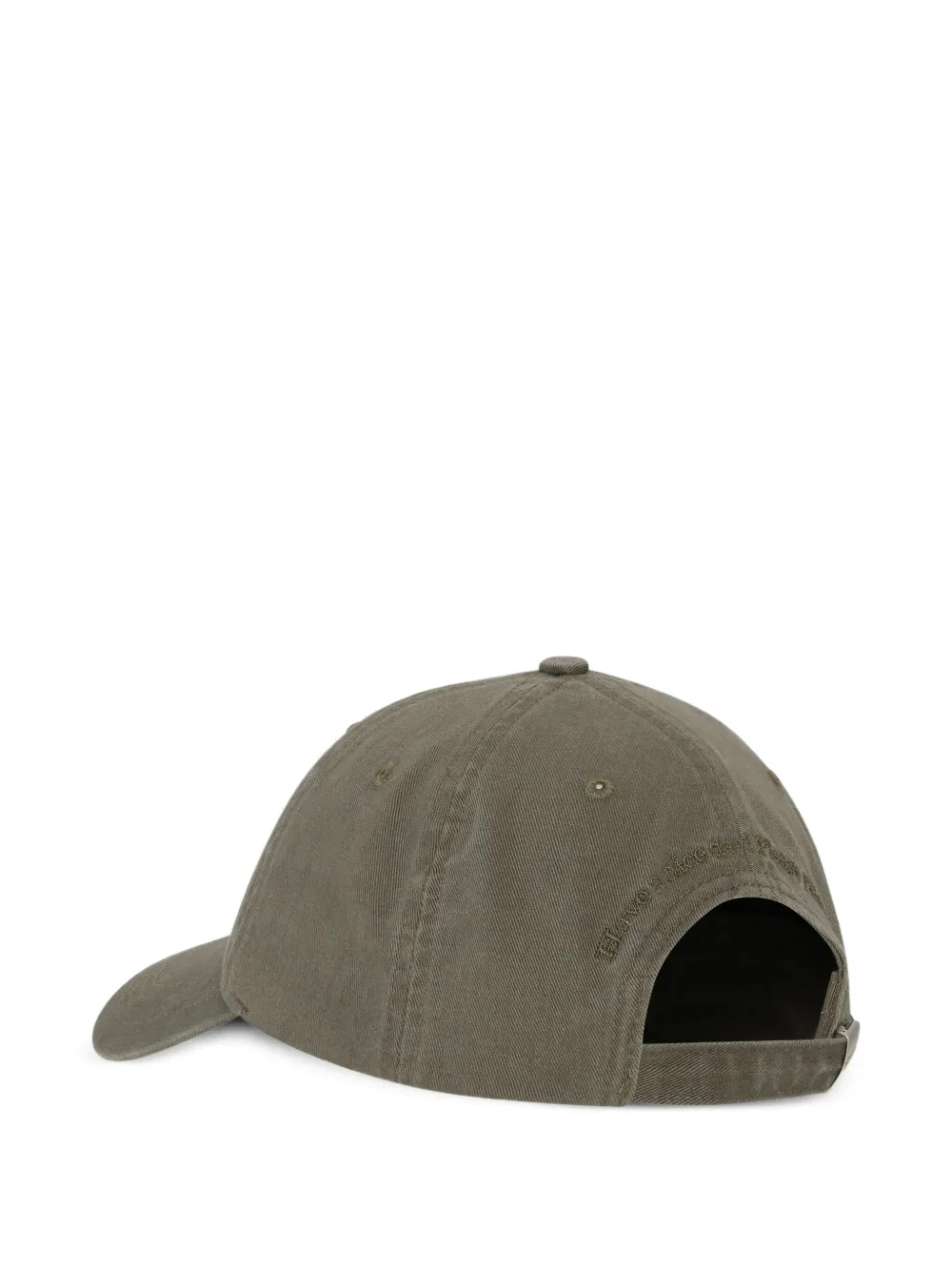 GANNI Pet met geborduurd logo - Groen