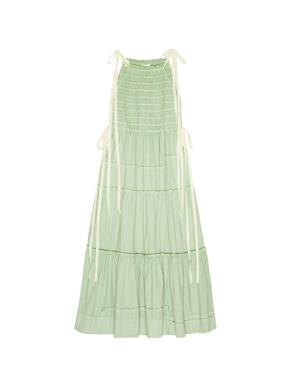 GANNI tiered dress - Green