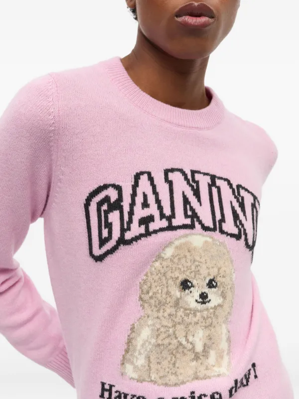 Ganni セーター GANNI Dog セーター | ピンク | FARFETCH JP