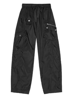 GANNI ブラック ワイドパンツ プリーツ入り GANNI（ガニー） パンツ Washed Satin Pocket Pants F9225 F8557 6676