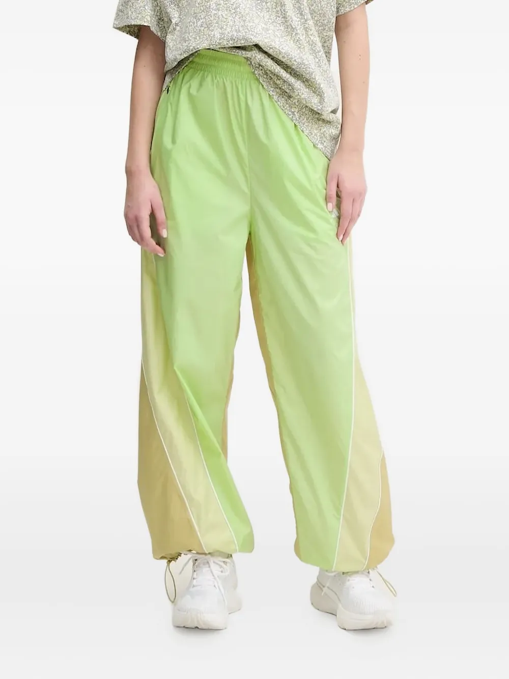 adidas by Stella McCartney panelled drawstring trousers | Green | Image 1