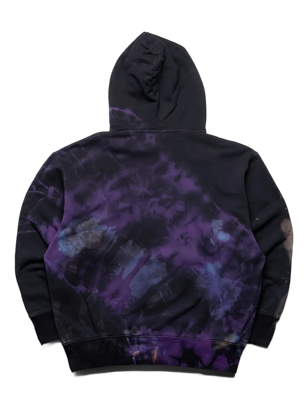 A BATHING APE College hoodie met tie-dye print Zwart