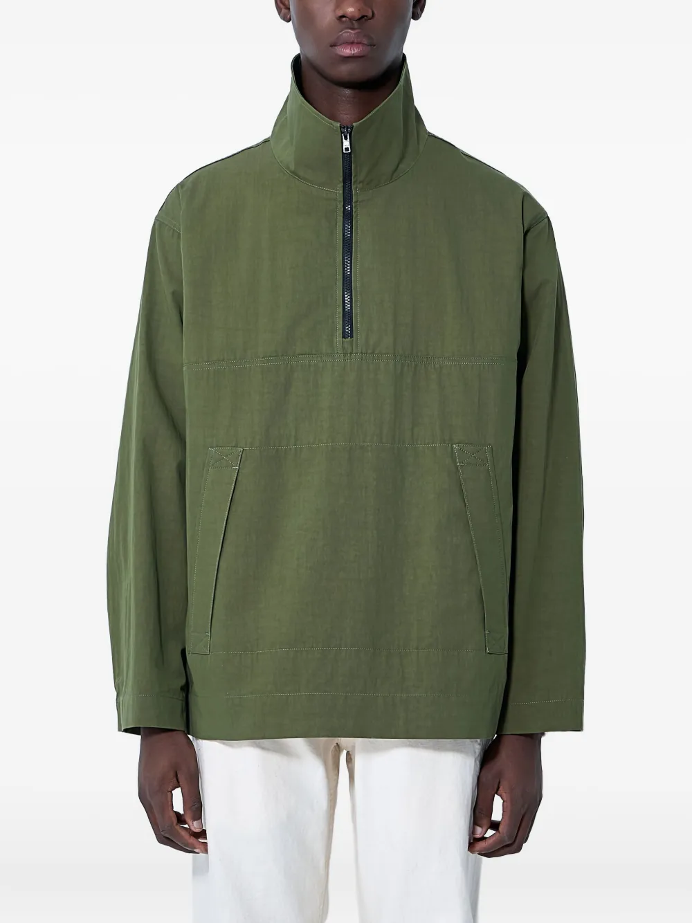 Mhl By Margaret Howell stand-collar half-zip jacket - GREEN Mhl By Margaret Howell stand-collar half-zip jacket - GREEN
