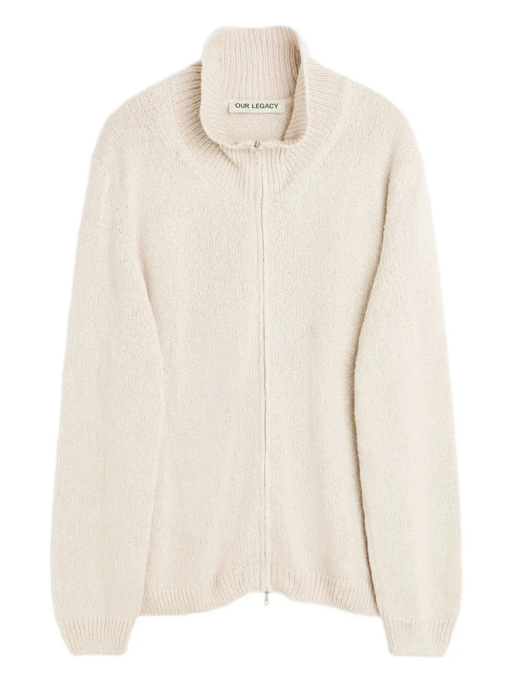 OUR LEGACY Vest met opstaande kraag en rits Beige