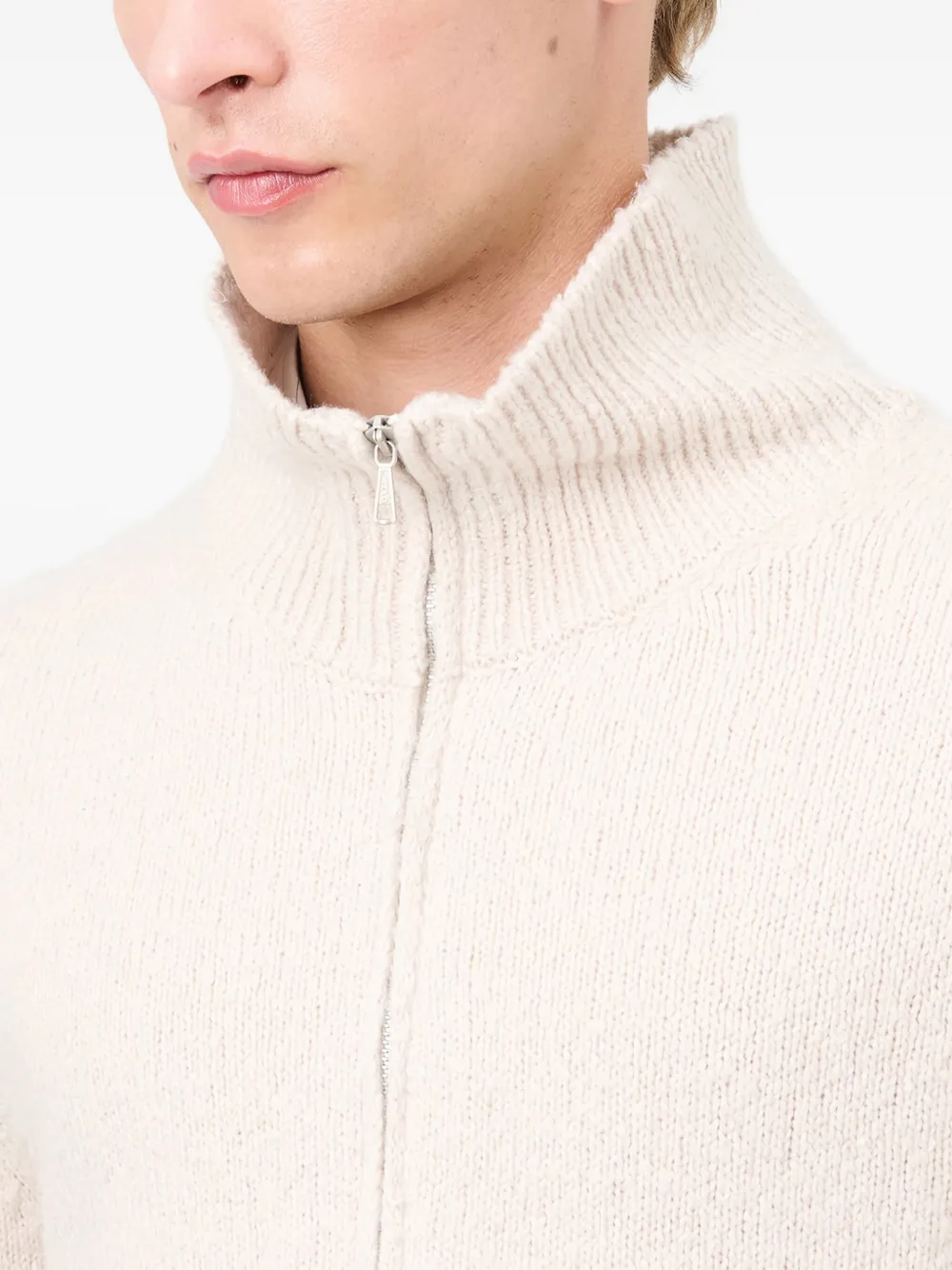 OUR LEGACY Vest met opstaande kraag en rits Beige