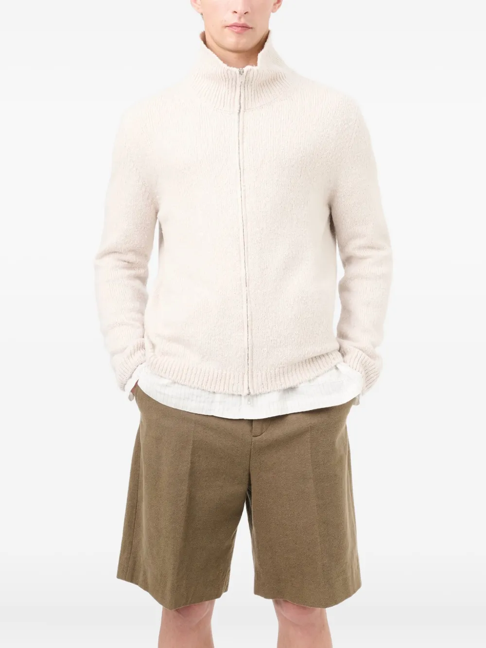 OUR LEGACY Vest met opstaande kraag en rits Beige