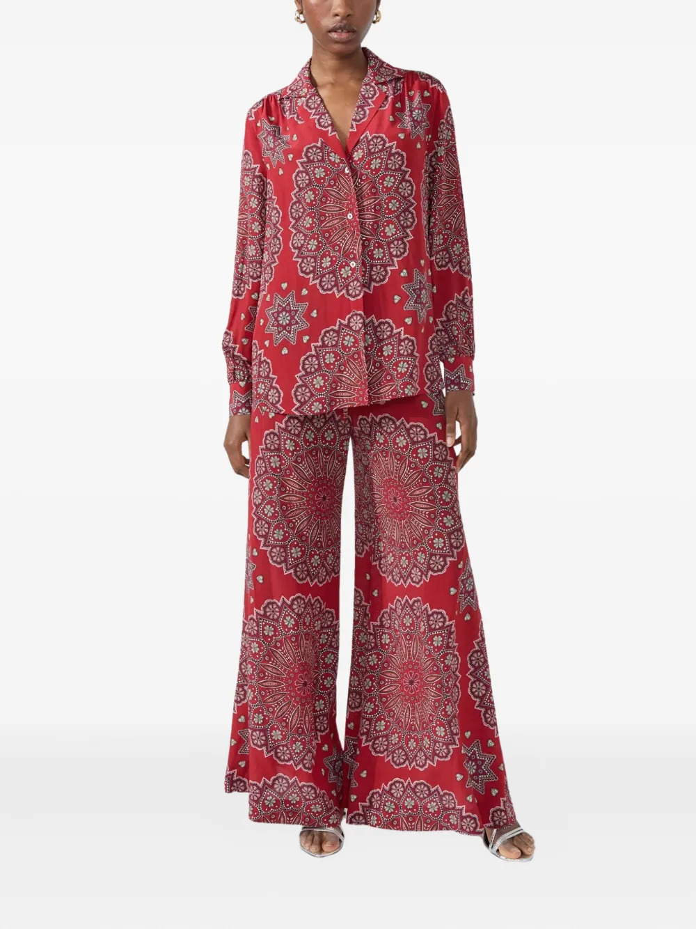 Hayley Menzies paisley-print trousers - Rood