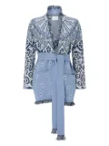 Hayley Menzies Dalton patterned cardigan - Blue