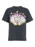 Hayley Menzies Dylan leopard-graphic T-shirt - Grey
