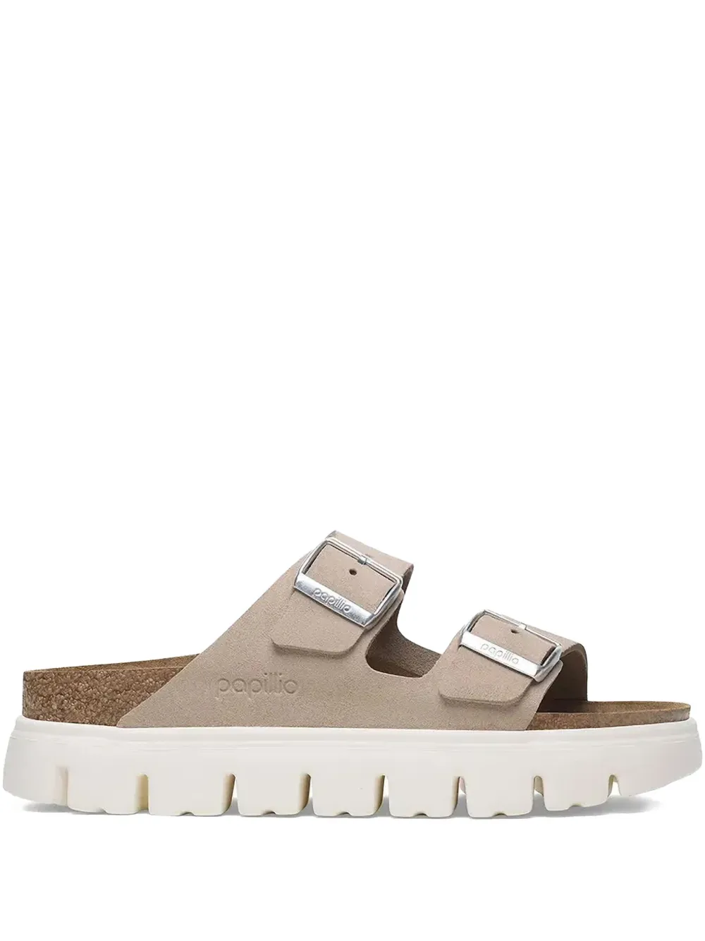 Birkenstock Arizona double-buckle platform sandals Roze