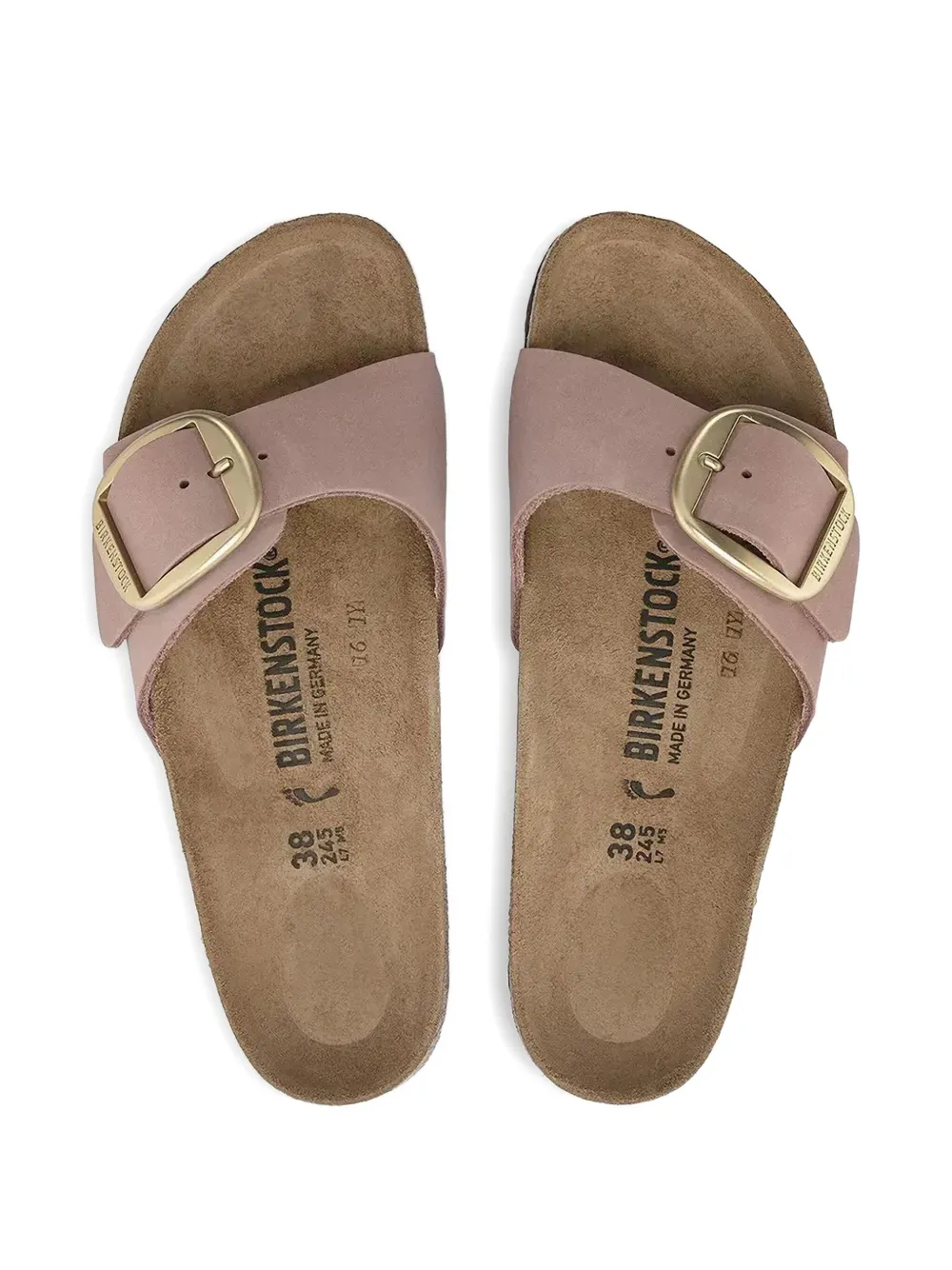 Birkenstock Madrid buckle-detail slide sandals Pink