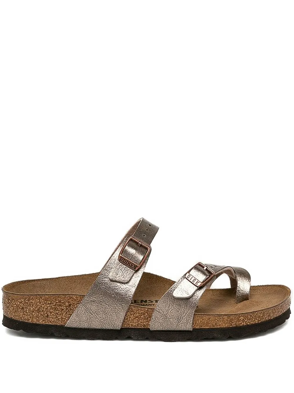 Birkenstock Mayari metallic double-buckle sandals Neutrals