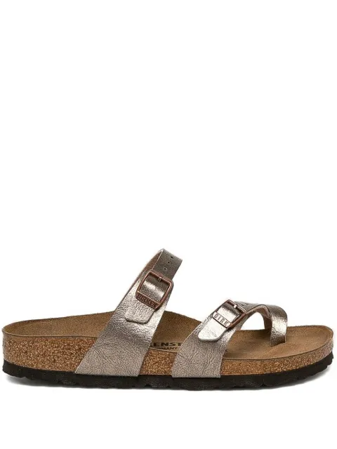 Birkenstock Mayari metallic double-buckle sandals