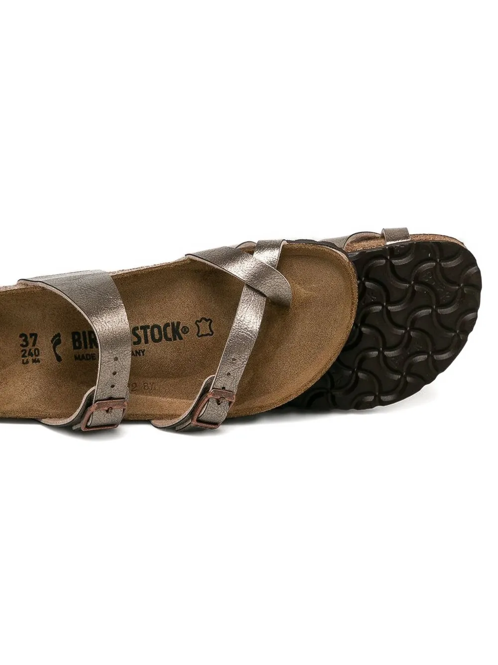 Birkenstock Mayari metallic double-buckle sandals Neutrals