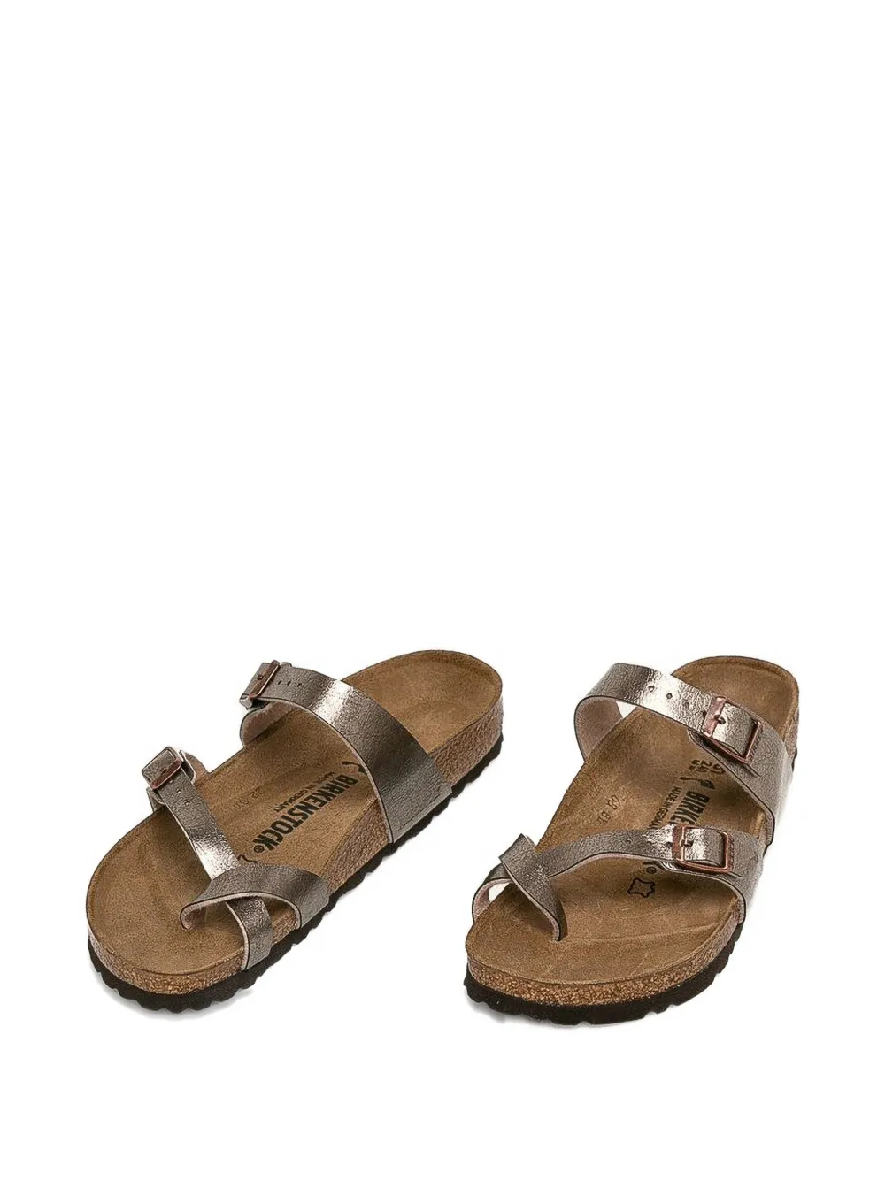 Birkenstock Mayari metallic double-buckle sandals - Beige