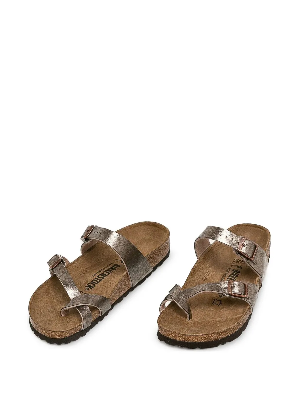 Birkenstock Mayari metallic double-buckle sandals Neutrals