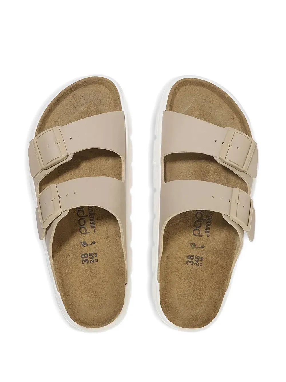 Birkenstock Arizona sandalen met dubbele gesp Beige