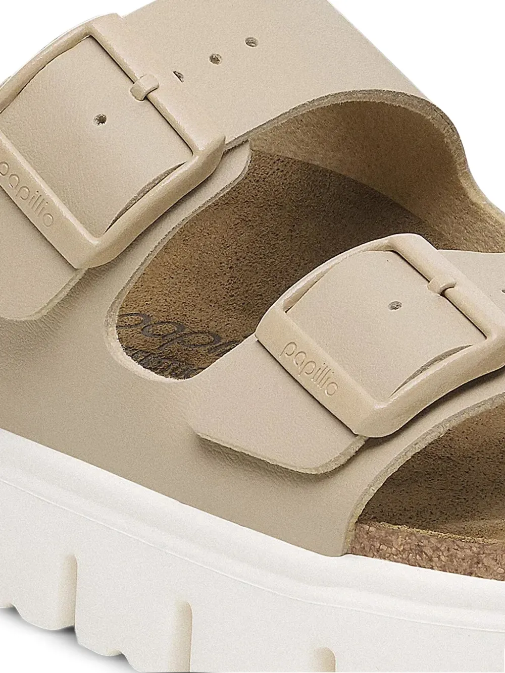 Birkenstock Arizona sandalen met dubbele gesp Beige