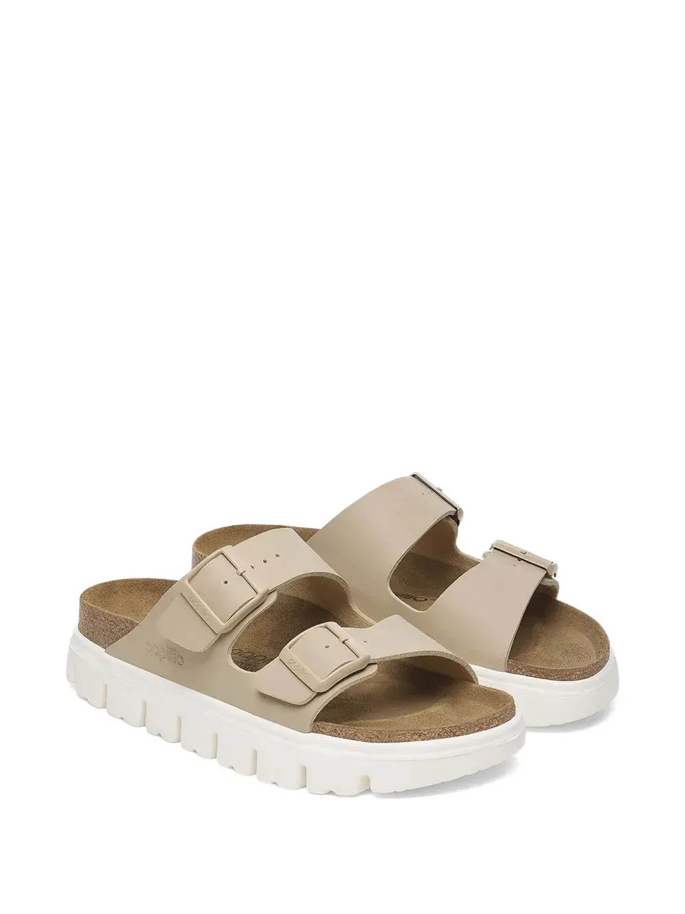 Birkenstock Arizona sandalen met dubbele gesp Beige