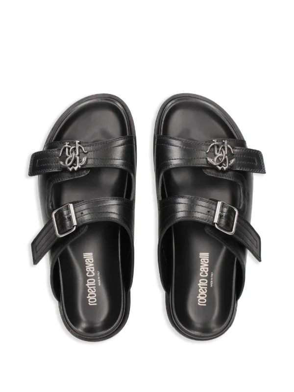 Roberto Cavalli Leather Sandals | Black | FARFETCH AO display picture 1