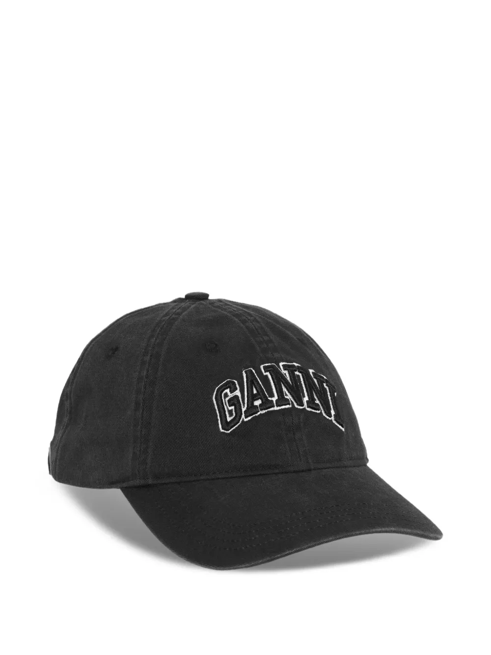 GANNI Pet met geborduurd logo Zwart
