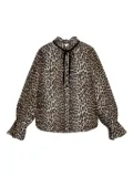 GANNI leopard-print blouse - Neutrals