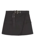 GANNI belted mini skirt - Black