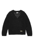 GANNI open-knit sweater - Black